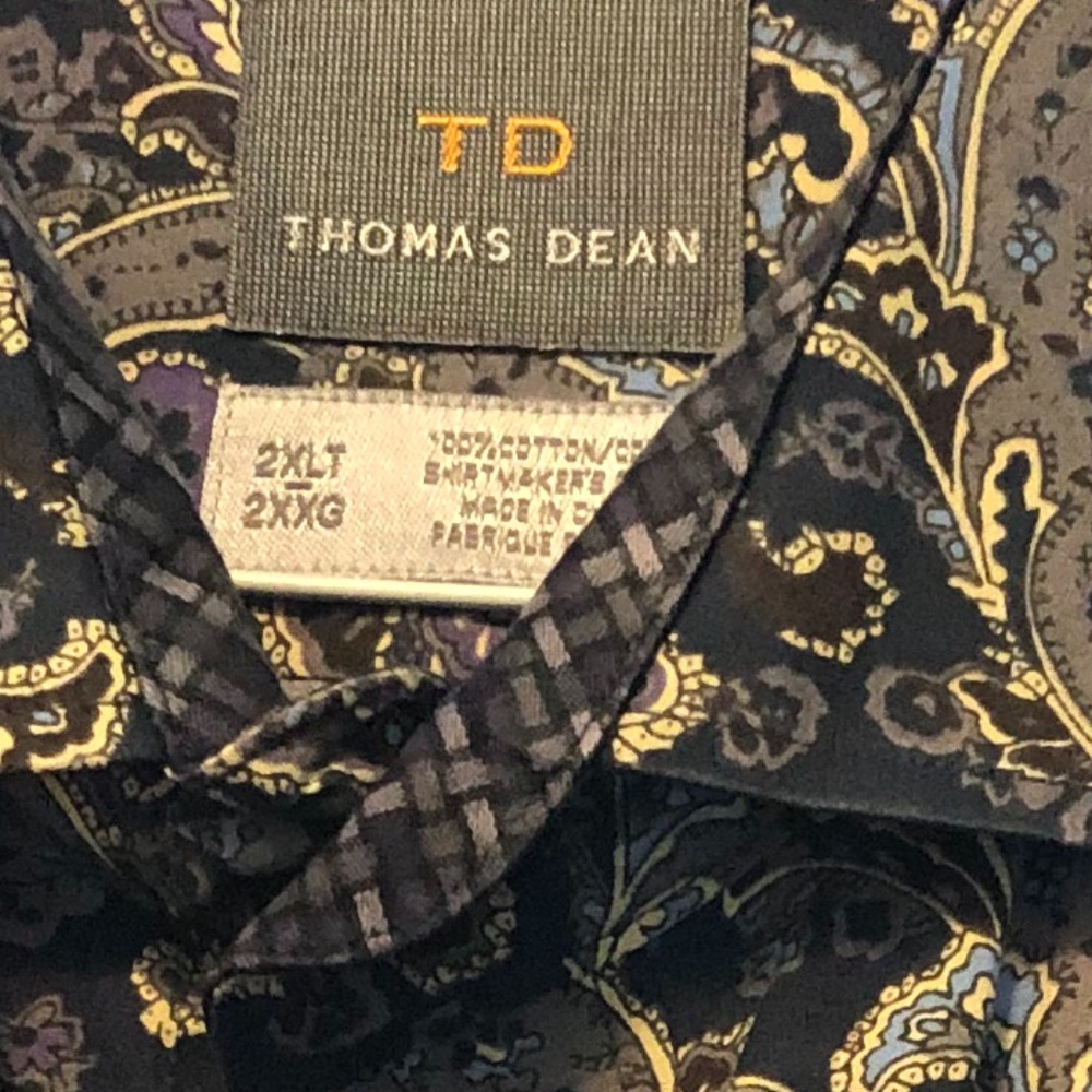2XT Thomas Dean Paisley Fancy Cuff Shirt